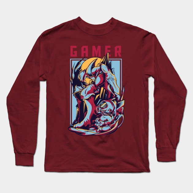 Gamer Long Sleeve T-Shirt by badsyxn